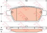 Kit de plaquettes de frein, frein à disque GDB3517 TRW