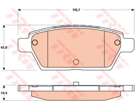 Kit de plaquettes de frein, frein à disque GDB3517 TRW