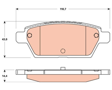 Kit de plaquettes de frein, frein à disque GDB3517 TRW, Image 2