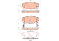 Kit de plaquettes de frein, frein à disque GDB3518 TRW