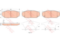 Kit de plaquettes de frein, frein à disque GDB3522 TRW
