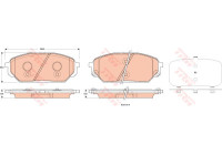 Kit de plaquettes de frein, frein à disque GDB3527 TRW