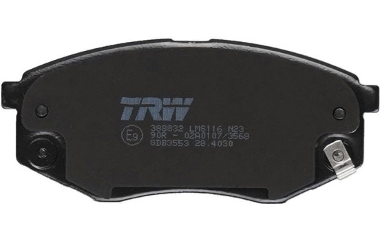Kit de plaquettes de frein, frein à disque GDB3553 TRW, Image 6