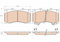 Kit de plaquettes de frein, frein à disque GDB3560 TRW