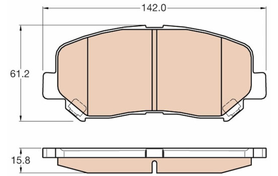 Kit de plaquettes de frein, frein à disque GDB3562 TRW, Image 2