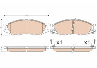 Kit de plaquettes de frein, frein à disque GDB3563 TRW