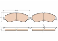 Kit de plaquettes de frein, frein à disque GDB3564 TRW