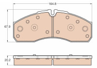 Kit de plaquettes de frein, frein à disque GDB3567 TRW