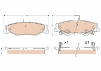 Kit de plaquettes de frein, frein à disque GDB3570 TRW