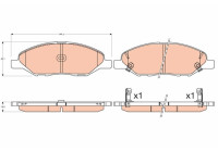 Kit de plaquettes de frein, frein à disque GDB3577 TRW
