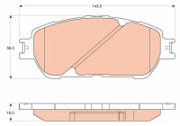 Kit de plaquettes de frein, frein à disque GDB3610 TRW