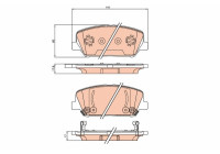 Kit de plaquettes de frein, frein à disque GDB3621 TRW