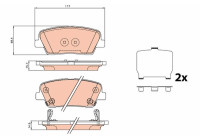 Kit de plaquettes de frein, frein à disque GDB3624 TRW