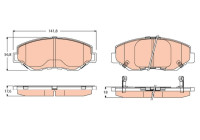 Kit de plaquettes de frein, frein à disque GDB3627 TRW