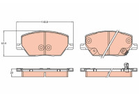 Kit de plaquettes de frein, frein à disque GDB3629 TRW