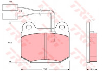 Kit de plaquettes de frein, frein à disque GDB364 TRW