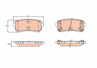 Kit de plaquettes de frein, frein à disque GDB3641 TRW