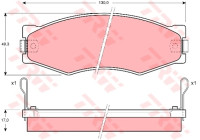 Kit de plaquettes de frein, frein à disque GDB367 TRW
