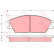 Kit de plaquettes de frein, frein à disque GDB373 TRW