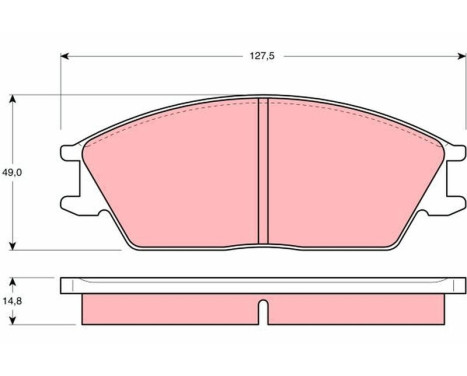 Kit de plaquettes de frein, frein à disque GDB373 TRW, Image 2