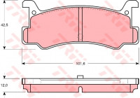 Kit de plaquettes de frein, frein à disque GDB375 TRW