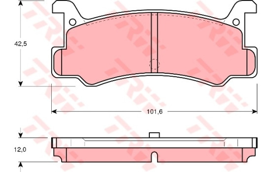 Kit de plaquettes de frein, frein à disque GDB375 TRW