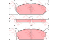 Kit de plaquettes de frein, frein à disque GDB382 TRW