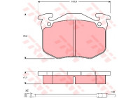 Kit de plaquettes de frein, frein à disque GDB386 TRW