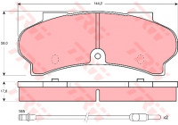 Kit de plaquettes de frein, frein à disque GDB397 TRW