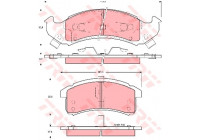 Kit de plaquettes de frein, frein à disque GDB4000 TRW