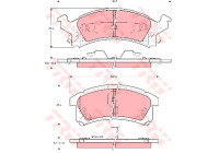 Kit de plaquettes de frein, frein à disque GDB4002 TRW