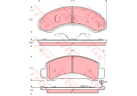 Kit de plaquettes de frein, frein à disque GDB4004 TRW