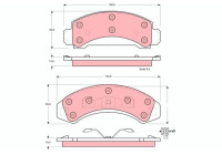 Kit de plaquettes de frein, frein à disque GDB4013 TRW