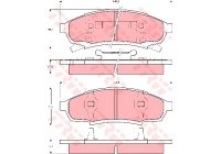 Kit de plaquettes de frein, frein à disque GDB4014 TRW