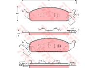 Kit de plaquettes de frein, frein à disque GDB4016 TRW