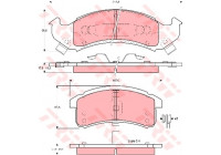 Kit de plaquettes de frein, frein à disque GDB4054 TRW