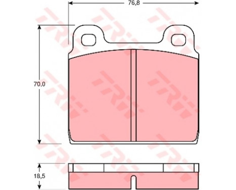 Kit de plaquettes de frein, frein à disque GDB407 TRW