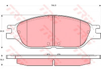 Kit de plaquettes de frein, frein à disque GDB4138 TRW