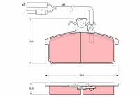 Kit de plaquettes de frein, frein à disque GDB417 TRW