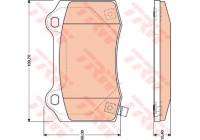 Kit de plaquettes de frein, frein à disque GDB4171 TRW