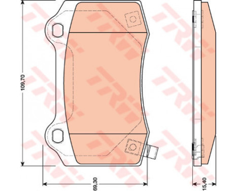 Kit de plaquettes de frein, frein à disque GDB4171 TRW