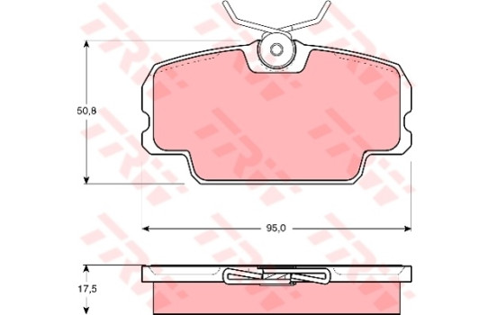 Kit de plaquettes de frein, frein à disque GDB434 TRW