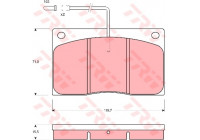 Kit de plaquettes de frein, frein à disque GDB443 TRW