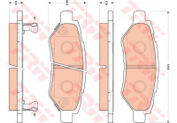 Kit de plaquettes de frein, frein à disque GDB4602 TRW