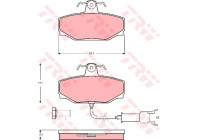 Kit de plaquettes de frein, frein à disque GDB462 TRW