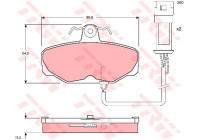 Kit de plaquettes de frein, frein à disque GDB471 TRW