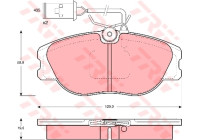Kit de plaquettes de frein, frein à disque GDB483 TRW