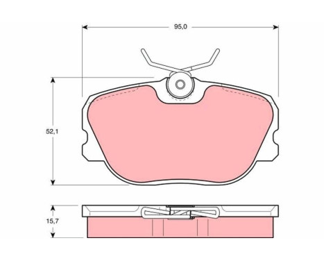 Kit de plaquettes de frein, frein à disque GDB493 TRW