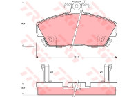 Kit de plaquettes de frein, frein à disque GDB497 TRW