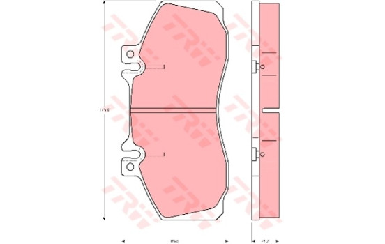 Kit de plaquettes de frein, frein à disque GDB5050 TRW, Image 2
